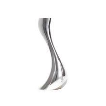 Load image into Gallery viewer, Curved Ceramic Floor Candle Holder- Silver, 37cm