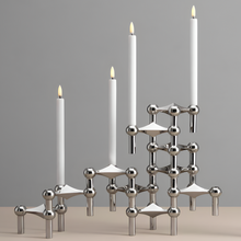 Load image into Gallery viewer, Molecular Structure Candle Holder - Silver