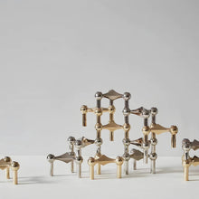 Load image into Gallery viewer, Molecular Structure Candle Holder - Silver