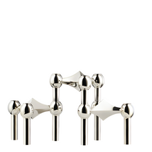 Load image into Gallery viewer, Molecular Structure Candle Holder - Silver