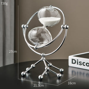 Molecule Inspired Sand Timer - Silver