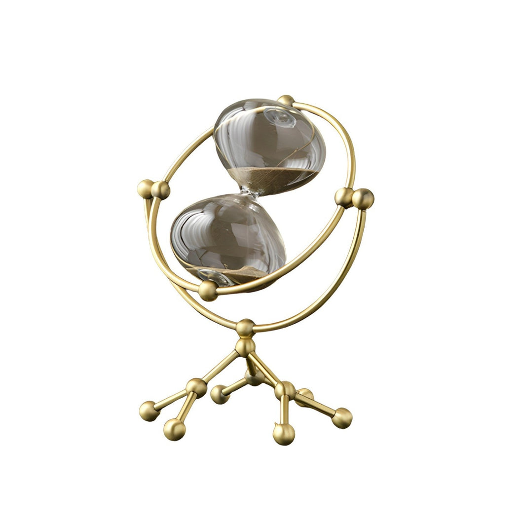 Molecule Inspired Sand Timer - Gold