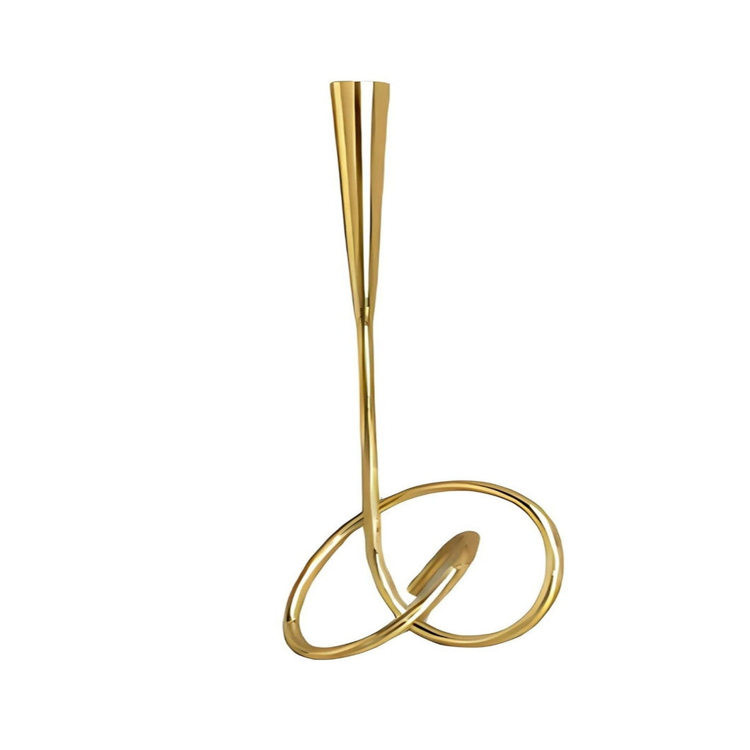 Knot Candle Holder- Gold , 42cm