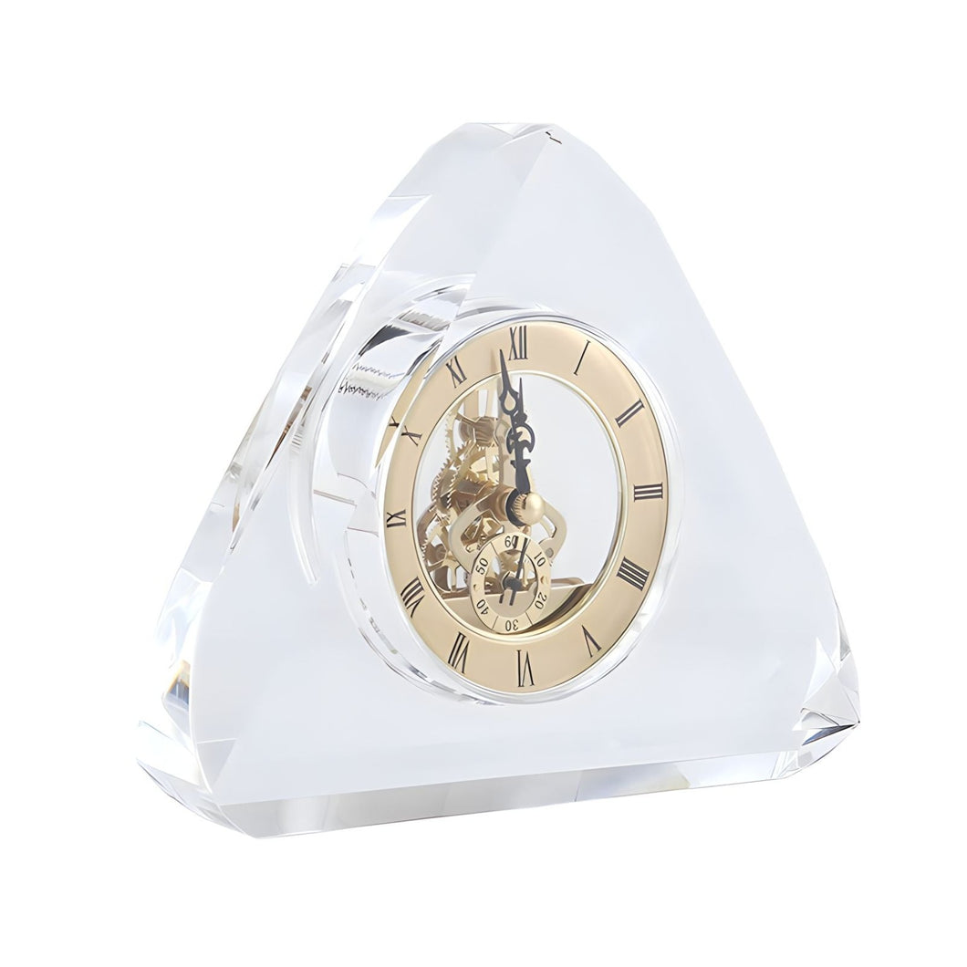 Crystal Antique Table Clock - Triangle