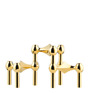 Molecular Structure Candle Holder - Set of 3, Gold