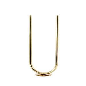 U Candle Holder - Gold , 51.5 cm