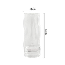 Load image into Gallery viewer, Asymmetric Glass Flower Vase - Clear , 29 cm
