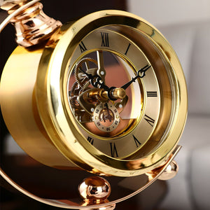 Antique Table Clock - Gold