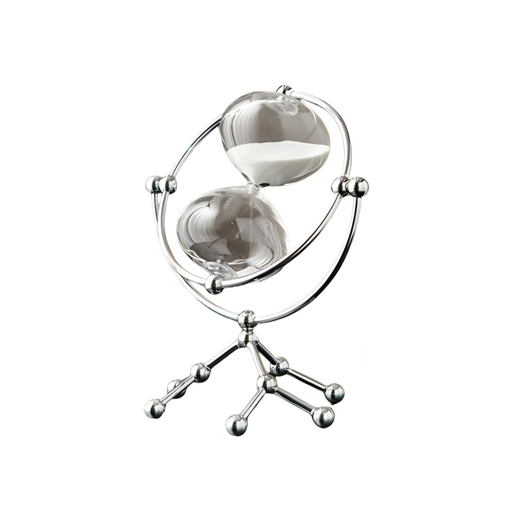 Molecule Inspired Sand Timer - Silver