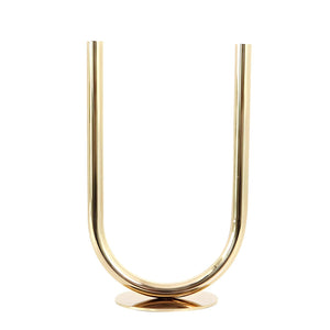 U Candle Holder - Gold , 28.5 cm