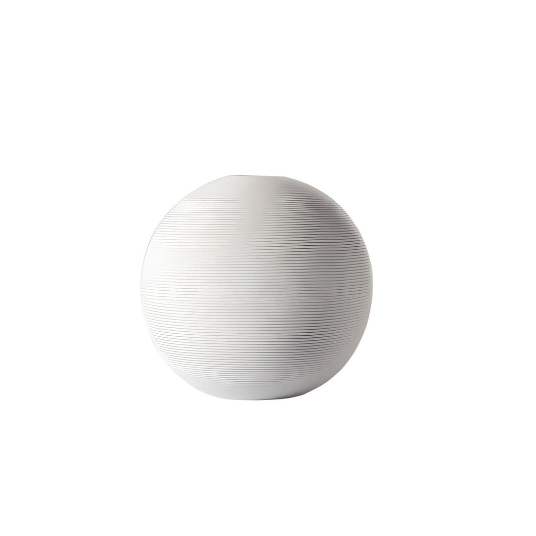 Screw thread Vase - White, 11.5 cm