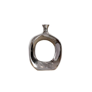Classic Hollow Vase - Silver, 26cm