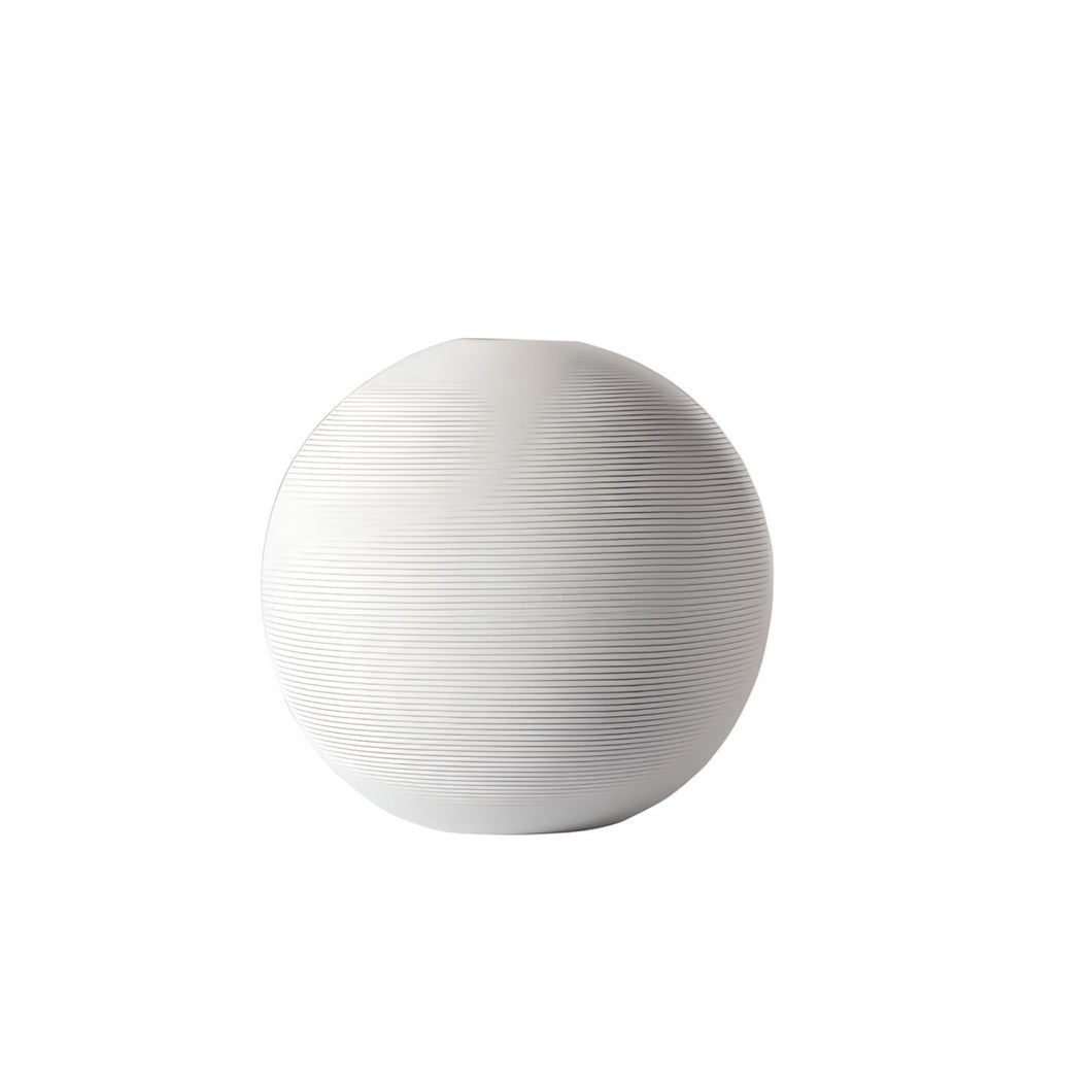 Screw thread Vase - White, 18 cm