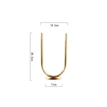 Load image into Gallery viewer, U Candle Holder - Gold , 28.5 cm
