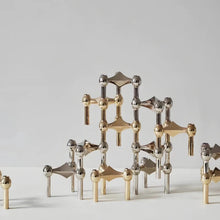 Load image into Gallery viewer, Molecular Structure Candle Holder - Set of 3, Gold

