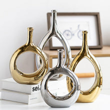 Load image into Gallery viewer, Water Drop Ceramic Vase - Silver, 23.5 cm

