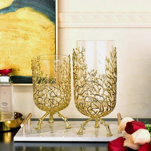 Gold Coral Vase - 24 cm
