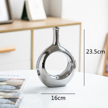 Load image into Gallery viewer, Water Drop Ceramic Vase - Silver, 23.5 cm
