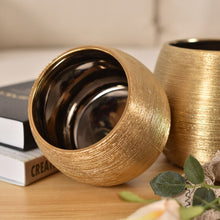 Load image into Gallery viewer, Ceramic Flower Pot - Gold, 16 cm
