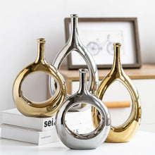 Load image into Gallery viewer, Water Drop Ceramic Vase - Silver, 30 cm
