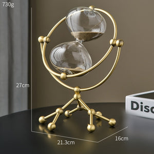 Molecule Inspired Sand Timer - Gold