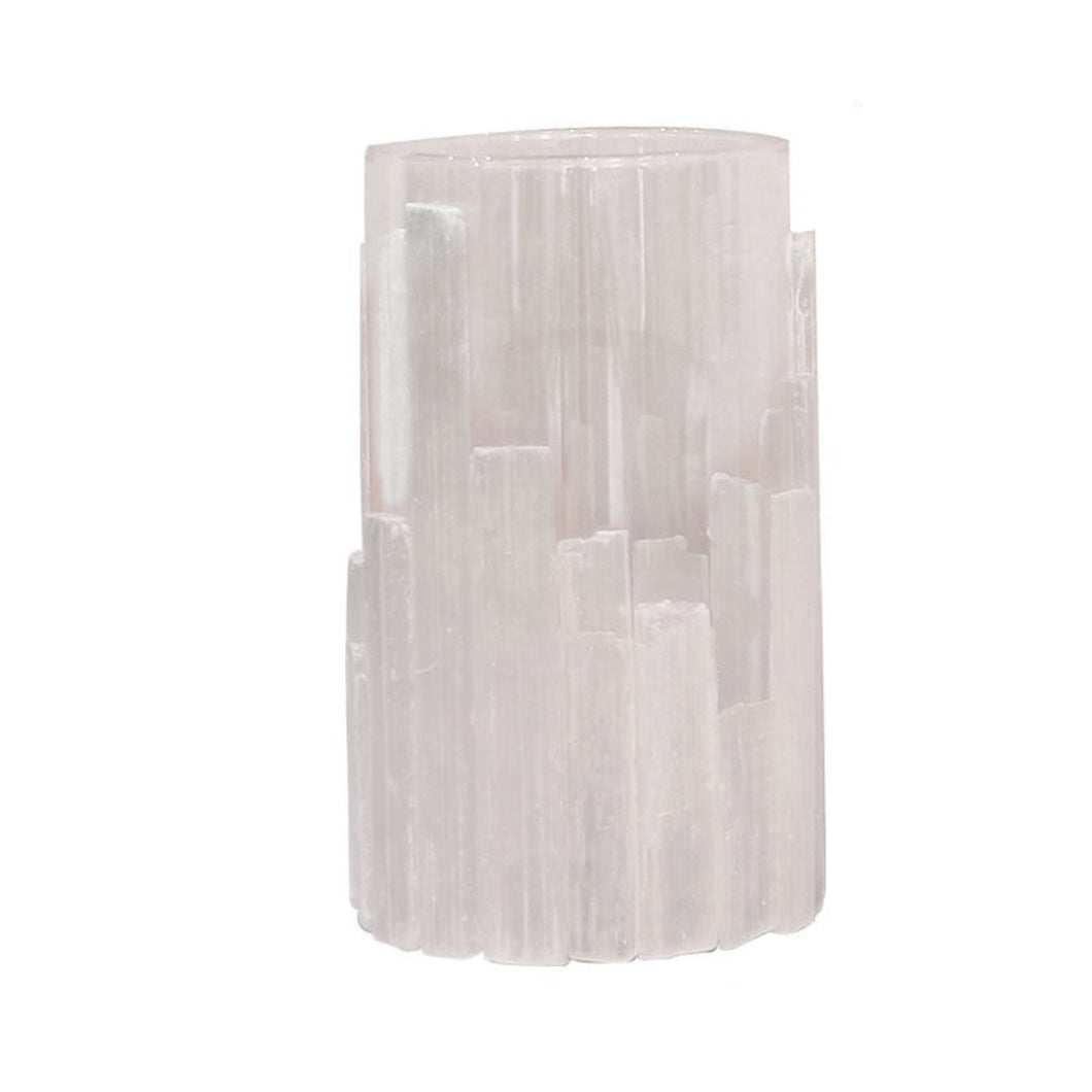 Crystal Glass Candle Holder - 18 cm