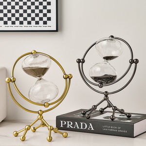 Molecule Inspired Sand Timer - Gold