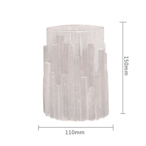 Crystal Glass Candle Holder - 15 cm