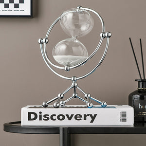 Molecule Inspired Sand Timer - Silver