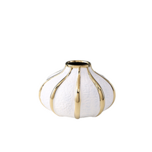 Load image into Gallery viewer, Gold and White  Flower Pot - 15 cm
