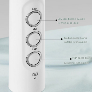 3 In 1 Rechargeable Electric Milk Frother - White
