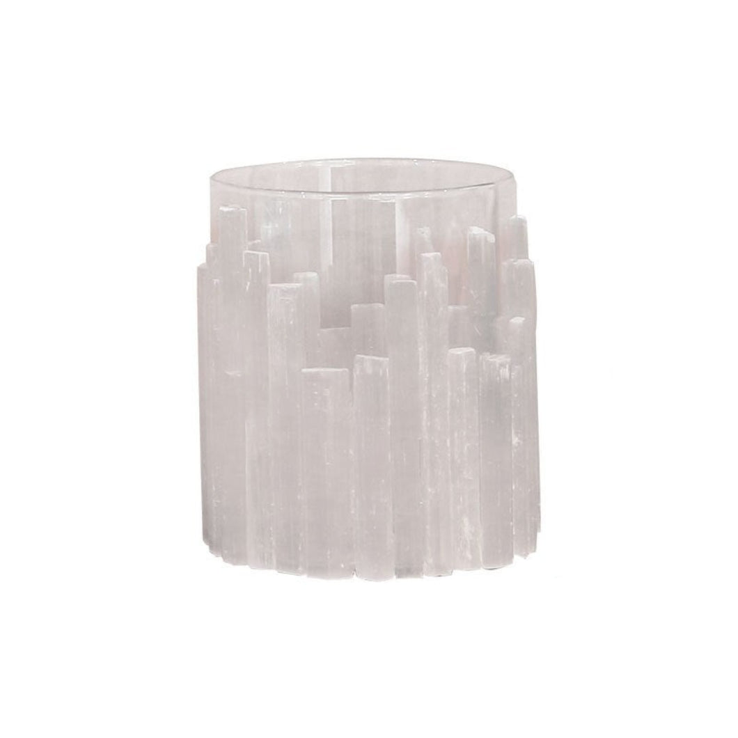 Crystal Glass Candle Holder - 12 cm