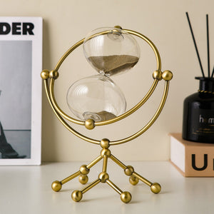Molecule Inspired Sand Timer - Gold
