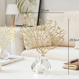 Coral Ornament - Gold, 29.5 cm