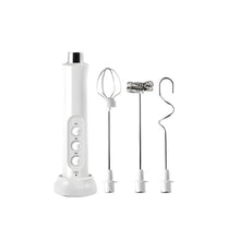 Load image into Gallery viewer, 3 In 1 Rechargeable Electric Milk Frother - White
