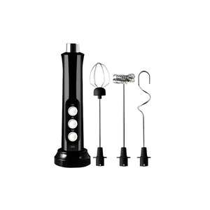 3 In 1 Rechargeable Electric Milk Frother - Black